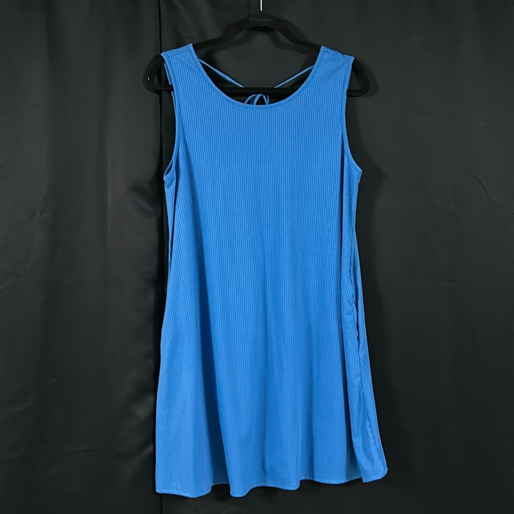 Women’s Honeyme Midi Blue Beach Dress with Pockets